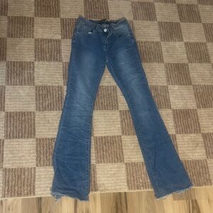 Fashion Nova Dark Wash Flared Jeans